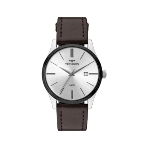Relógio Masculino Technos Steel com Pulseira de Couro Marrom