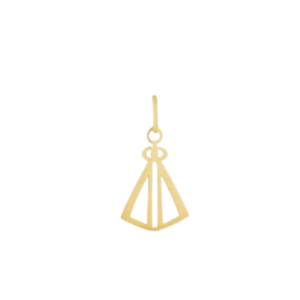Pingente Vazado N. Sra. Aparecida em Ouro Amarelo 18k