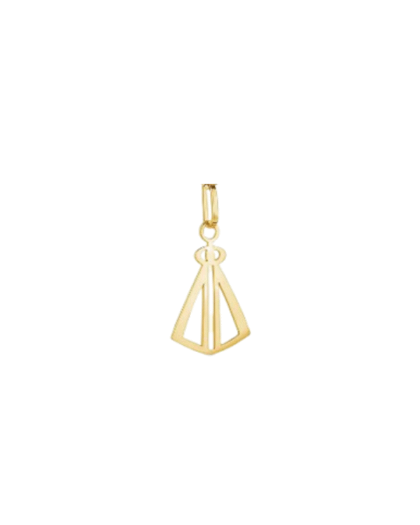 Pingente Vazado N. Sra. Aparecida em Ouro Amarelo 18k - Imagem 2