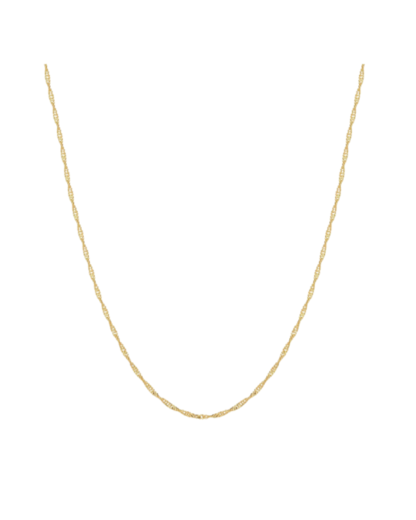 Cordão Feminino Singapura em Ouro Amarelo 18k