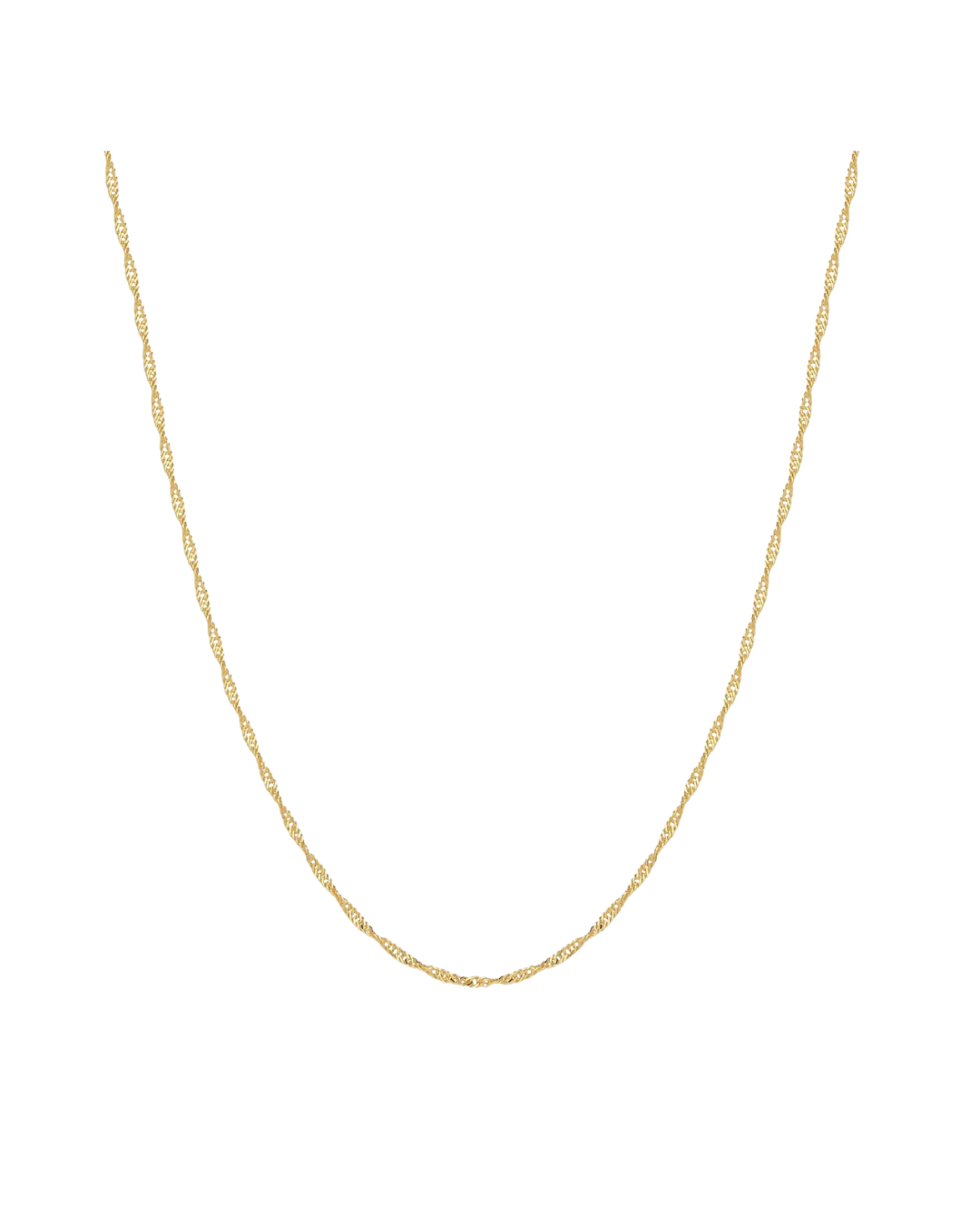 Cordão Feminino Singapura em Ouro Amarelo 18k