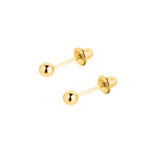 Brinco Baby Bolinha Ouro Amarelo 18K 2mm