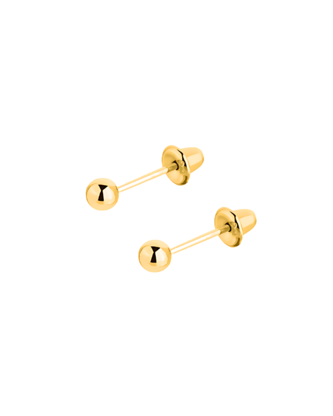 Brinco Baby Bolinha Ouro Amarelo 18K 2mm