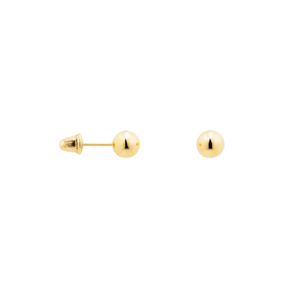 Brinco Baby Bolinha Ouro Amarelo 18K 4mm - Imagem 2
