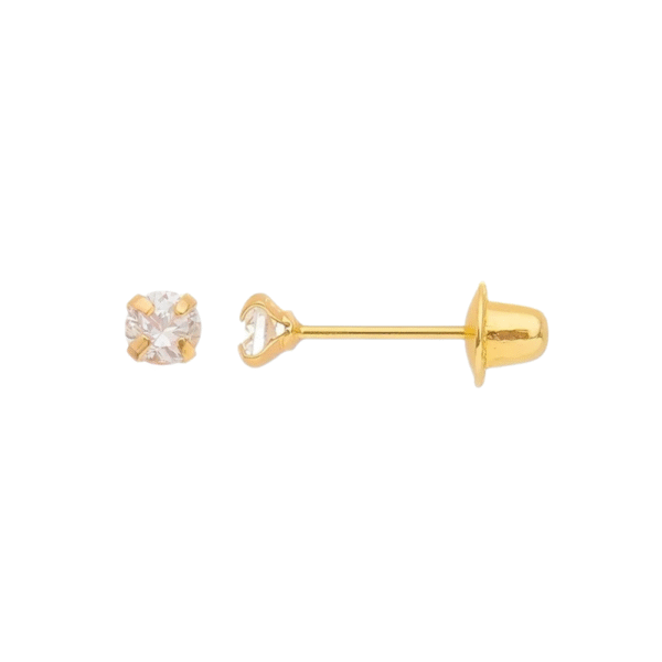 Brinco Baby Pingo de Luz Ouro Amarelo 18K - Imagem 2