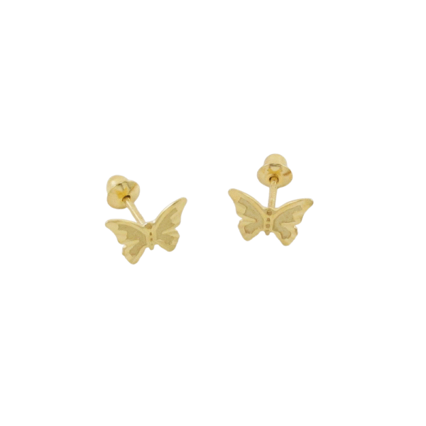 Brinco Baby Borboleta Ouro Amarelo 18K - Imagem 5