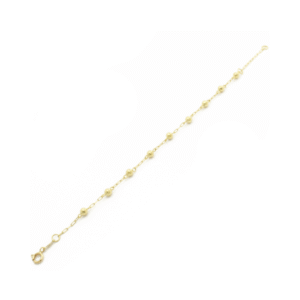 Pulseira Infantil Bolinha Ouro 18K