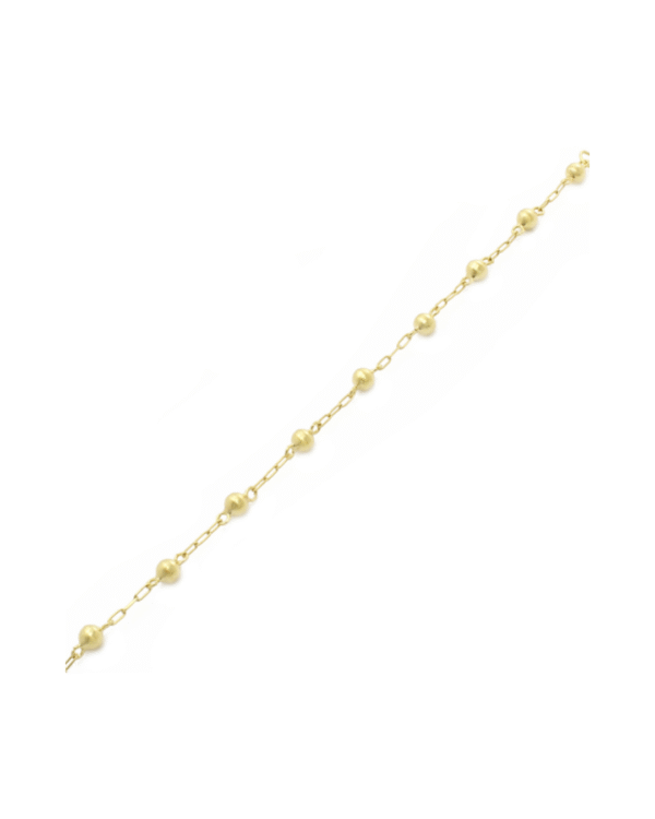 Pulseira Infantil Bolinha Ouro 18K - Imagem 2