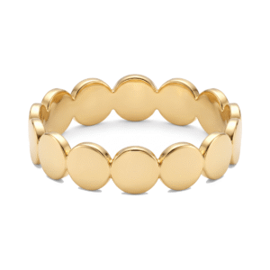 Anel Dourado com Discos Polidos